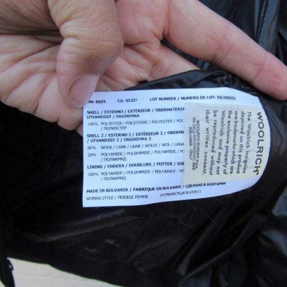 Woolrich John Rich & Bros Buffalo Check Water Repellent Puffy Down Coat Jacket - Picture 7 of 9